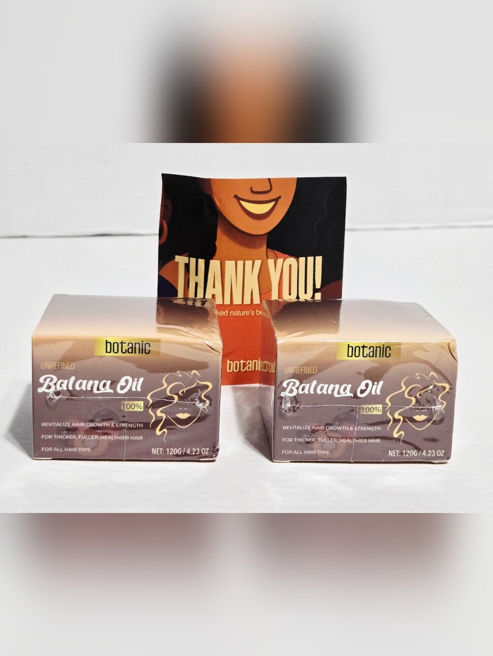Lot of 2 Botanic Unrefined Batana Oil 100% Hair Growth Strength Treatment 4.23oz